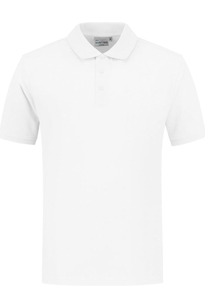 Santino Poloshirt Leeds White 4XL-7XL - Bedrijfskleding Koning