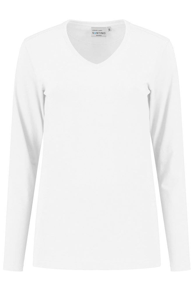 Santino T-shirt Ledburg Ladies White 4XL-6XL - Bedrijfskleding Koning